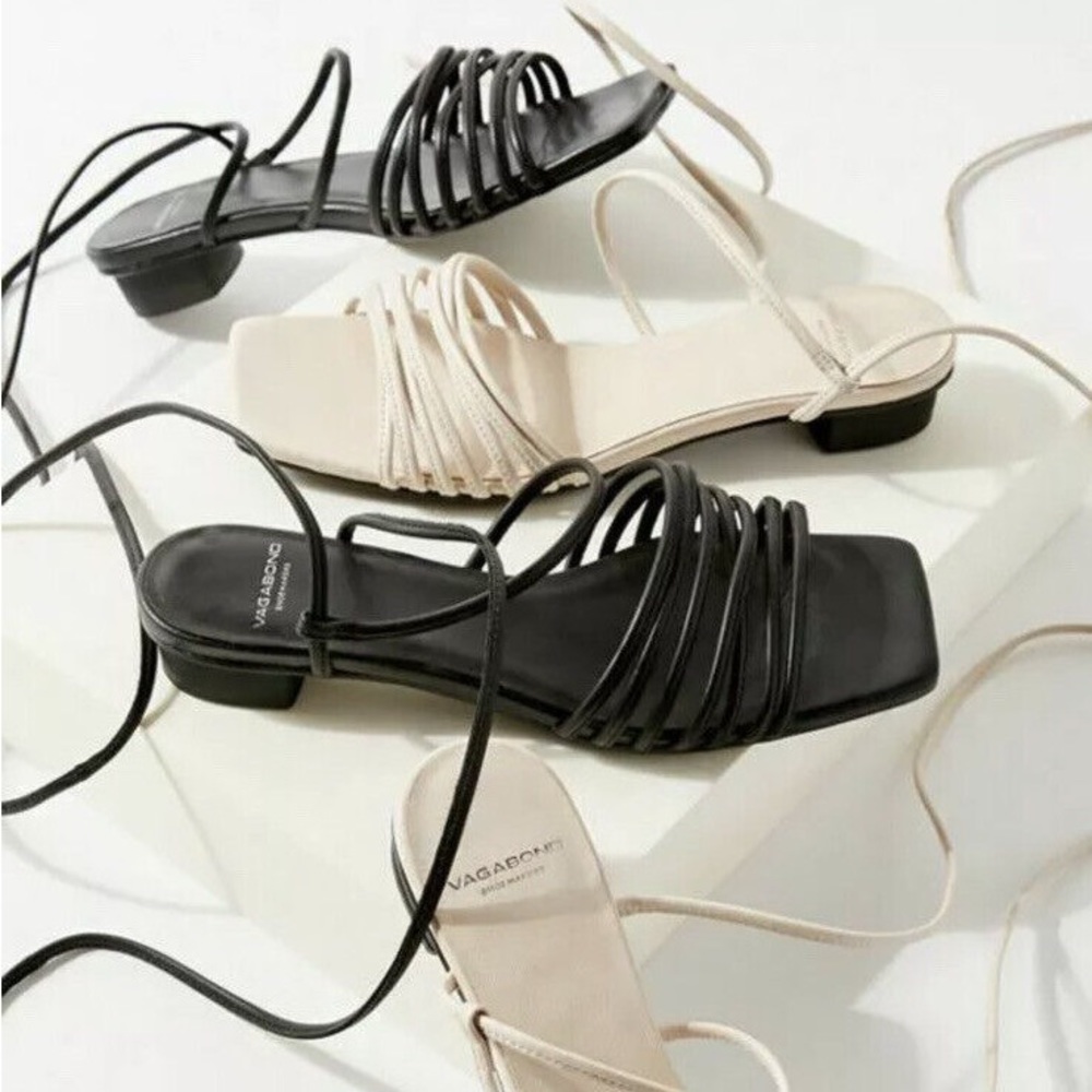 Vagabond Black Wrap Sandal